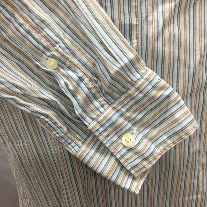 ラコステ LACOSTE シャツ、ブラウス 長袖 長袖シャツ カラーシャツ 長袖カットソー ストライプシャツ 4 ロゴ、文字 マルチカラー / マルチカラー /  メンズ USED 古着 中古 10120858