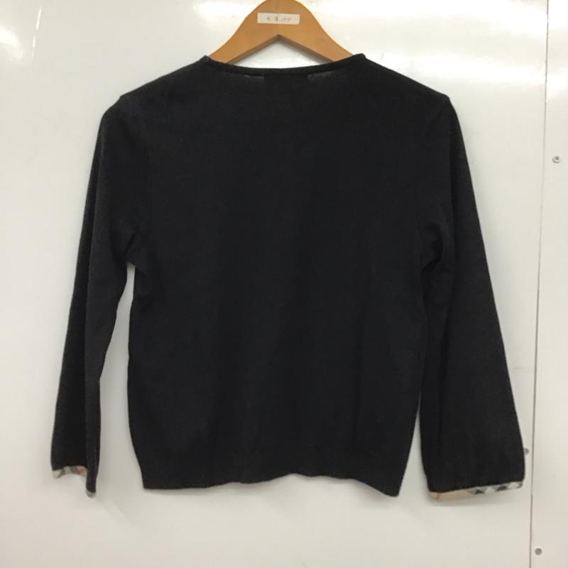 バーバリー BURBERRY カーディガン 長袖 L 無地 黒 / ブラック /  レディース USED 古着 中古 10150839