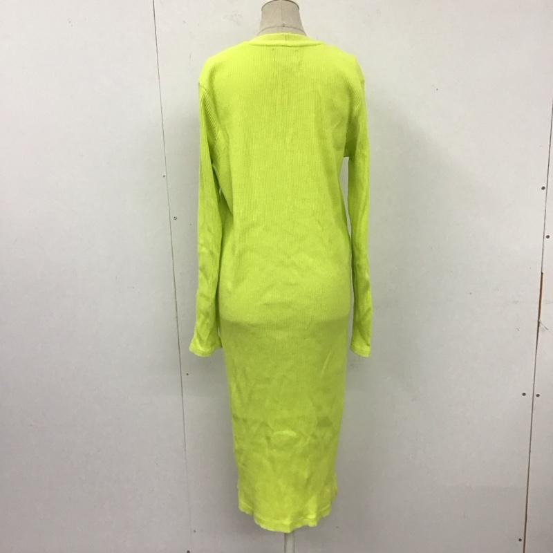 ステューシー STUSSY ワンピース ロングスカート M 無地 黄 / イエロー /  レディース USED 古着 中古 10121569