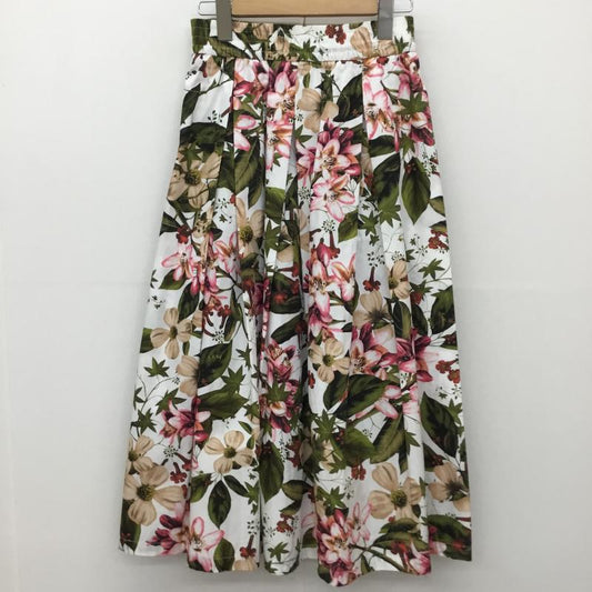 ザラウーマン ZARA WOMAN スカート ロングスカート XS 花柄 白 / ホワイト / X 桃 / ピンク /  レディース USED 古着 中古 10134753