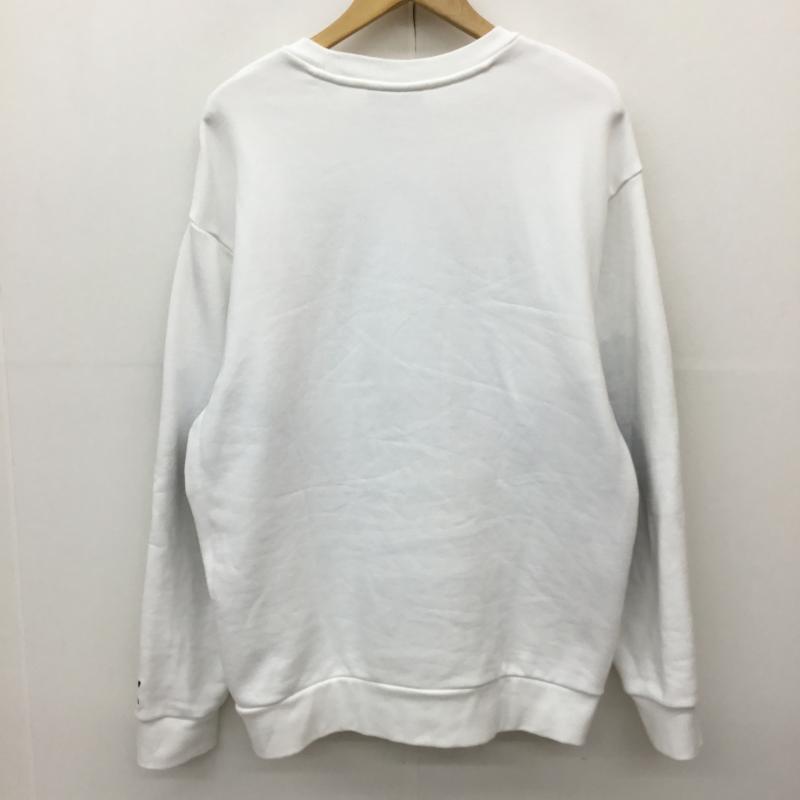 アディダス adidas トレーナー 長袖 IK9159 L ロゴ、文字 白 / ホワイト / X 黒 / ブラック /  メンズ USED 古着 中古 10143951