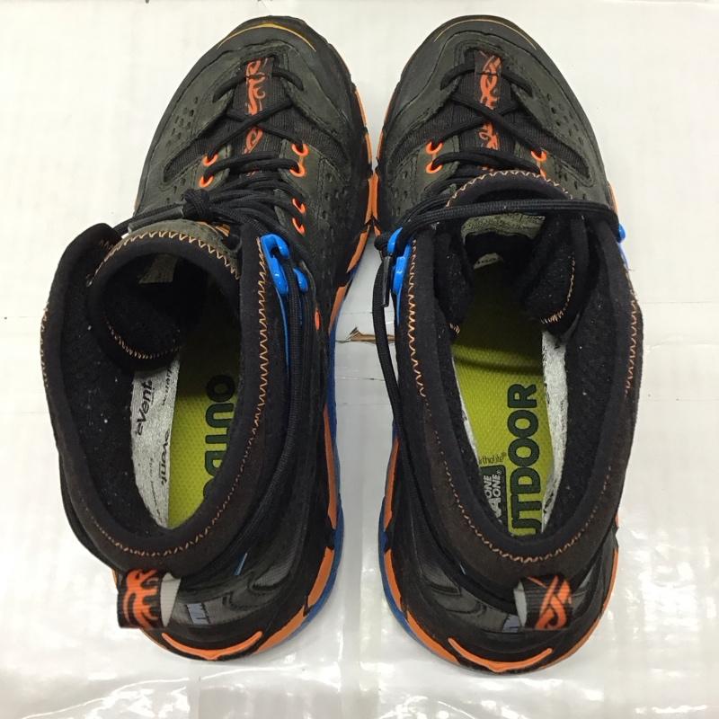 ホカオネオネ HOKA ONEONE スニーカー スニーカー 1008334 AOCF TOR ULTRA HI WP ANTHRACITE トレッキングシューズ 25cm 25.0cm ロゴ、文字 黒 / ブラック / X 青 / ブルー / X 橙 / オレンジ /  メンズ USED 古着 中古 10118198