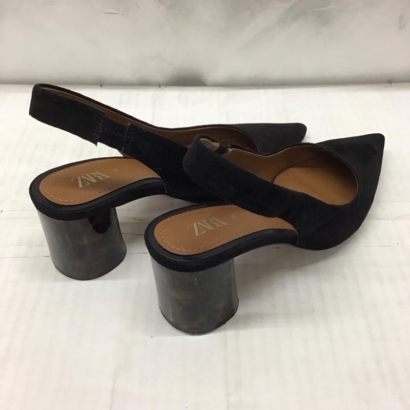 ザラ ZARA パンプス パンプス 6200 001 040 べっ甲ヒール 36 無地 黒 / ブラック /  レディース USED 古着 中古 10118862