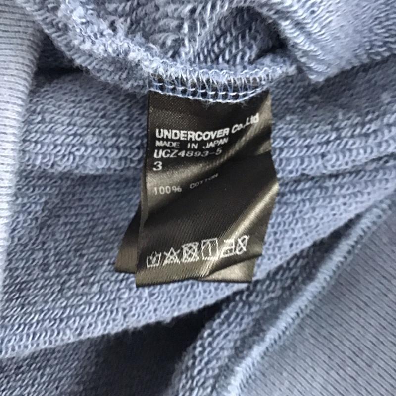アンダーカバー UNDERCOVER パーカー 長袖 ucz4893-5 長袖パーカー プルオーバーパーカー スウェット 3 プリント 青 / ブルー /  メンズ USED 古着 中古 10148944
