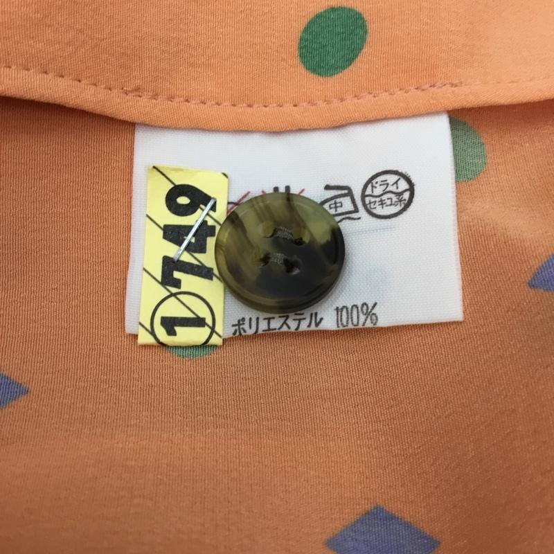 サンタフェ SANTAFE シャツ、ブラウス 長袖 3 総柄 橙 / オレンジ /  メンズ USED 古着 中古 10106306