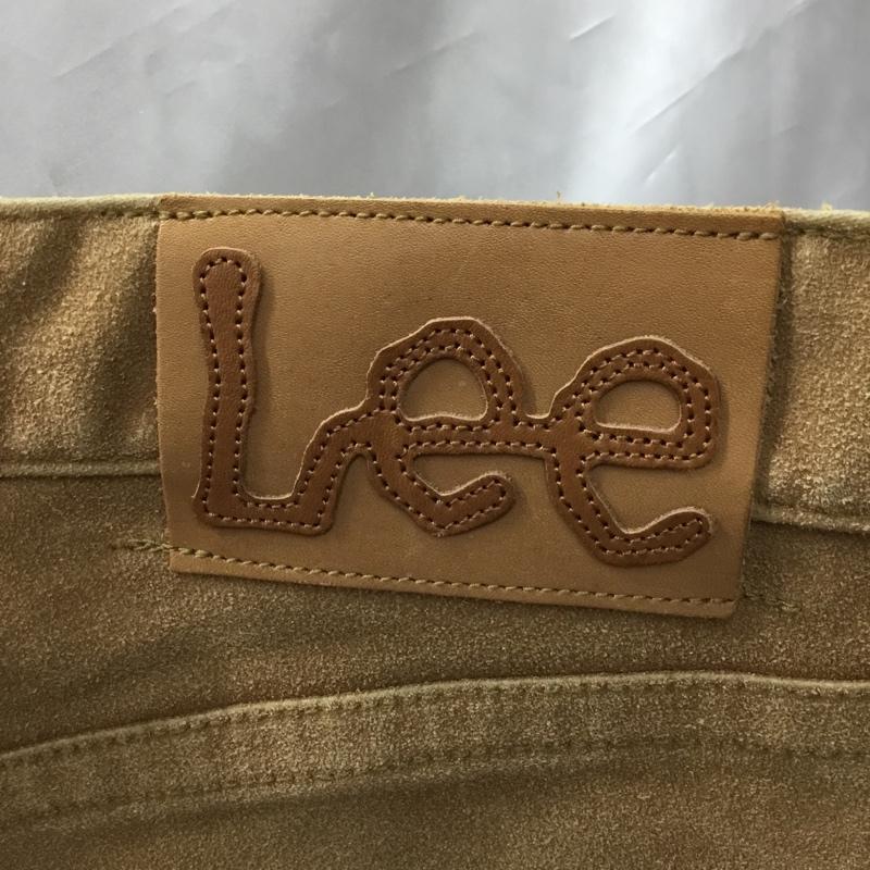 リー Lee パンツ デニム、ジーンズ カジュアルパンツ スリムパンツ ストレートパンツ ストレッチパンツ 30インチ ロゴ、文字 ベージュ / ベージュ /  メンズ USED 古着 中古 10119405