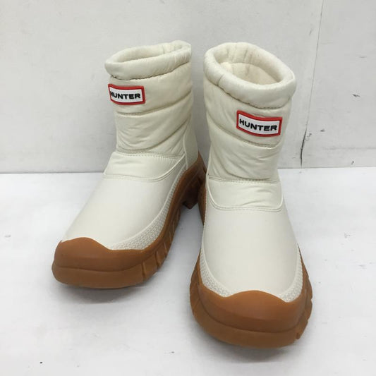 ハンター HUNTER ブーツ ショートブーツ HUNTER INTREPID SHORT SNOW BOOT スノーブーツ US：7 ロゴ、文字 白 / ホワイト /  レディース USED 古着 中古 10144215