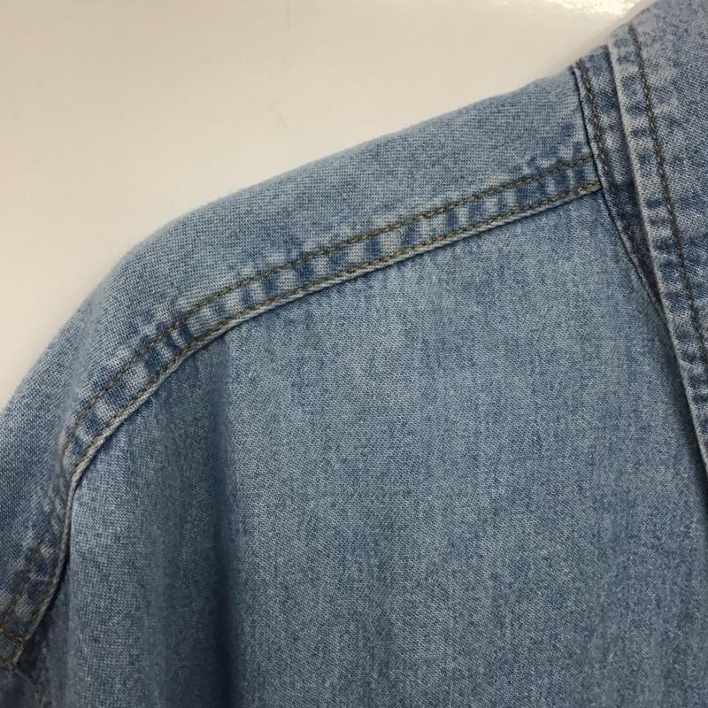 古着 USED シャツ、ブラウス 半袖 半袖シャツ ボタンダウンシャツ カラーシャツ 無地 インディゴ / インディゴ /  メンズ USED 古着 中古 10133672