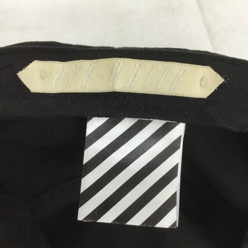 オフホワイト Off-White 帽子 キャップ プリント 黒 / ブラック /  メンズ USED 古着 中古 10133096
