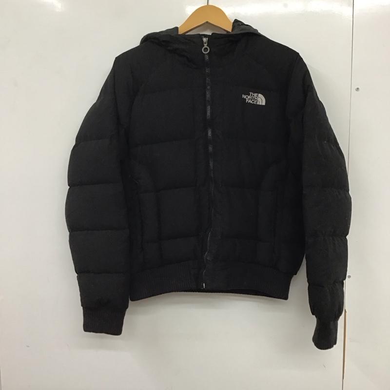 ザノースフェイス THE NORTH FACE ジャケット、上着 ジャンパー、ブルゾン ジップアップダウンジャケット アウターフード付きジャケット L ロゴ、文字 黒 / ブラック /  メンズ USED 古着 中古 10135827