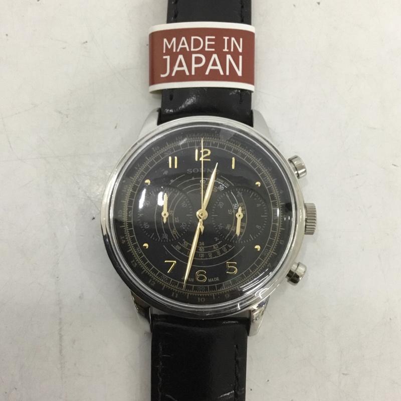 ゾンネ SONNE 腕時計 アナログ（クォーツ式） HI001 レザーベルト ロゴ、文字 黒 / ブラック /  メンズ USED 古着 中古 10134907