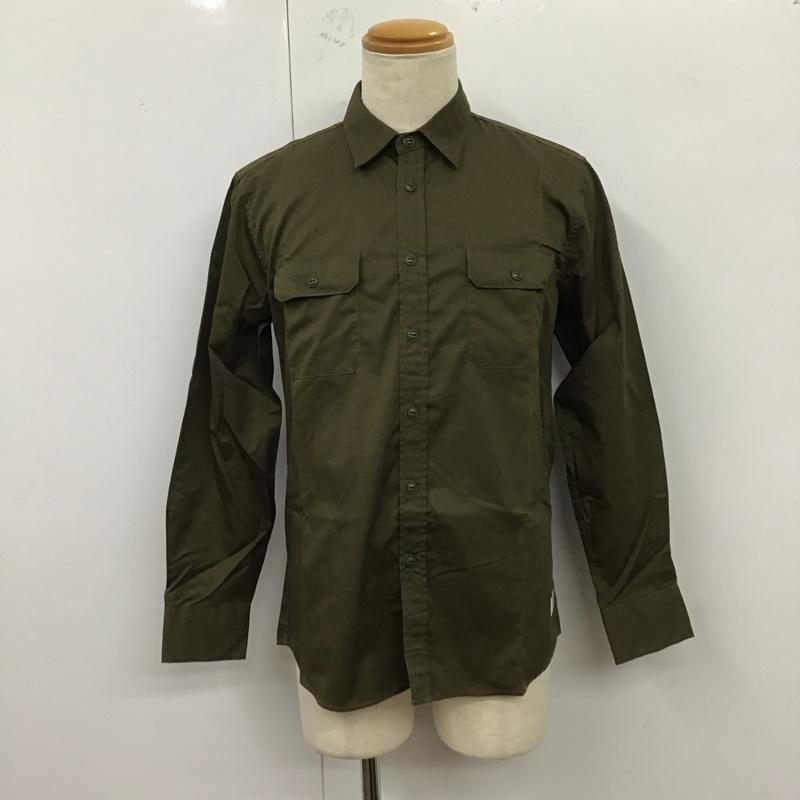 ディッキーズ Dickies シャツ、ブラウス 長袖 131M20WD01 ワークシャツ L ワンポイント カーキ / カーキ /  メンズ USED 古着 中古 10122159