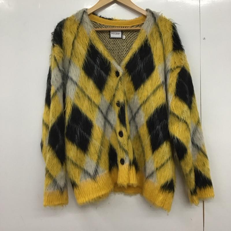 マウジー MOUSSY カーディガン 長袖 010gaj70-5420-1 長袖カーディガン 長袖ニットカーディガン FREE プリント マルチカラー / マルチカラー /  レディース USED 古着 中古 10147246