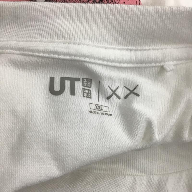 ユニクロ UNIQLO Tシャツ 半袖 341-467774 カウズ UT グラフィックTシャツ XXL プリント 白 / ホワイト /  メンズ USED 古着 中古 10105984