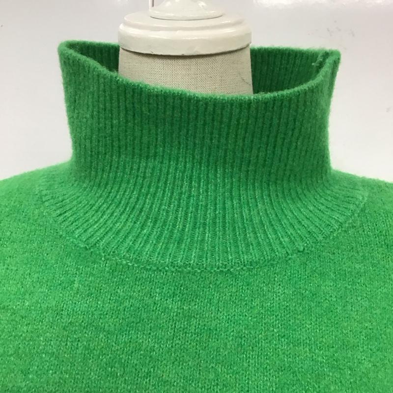 ザラ ZARA ニット、セーター 長袖 5536 112 500 ハイネック タートルネック L 無地 緑 / グリーン /  レディース USED 古着 中古 10119605