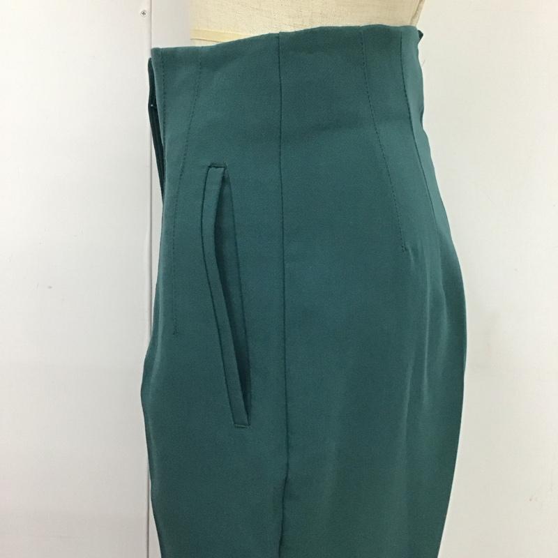ザラ ZARA パンツ スラックス スラックス ワイドパンツ センタータックパンツ XS 無地 緑 / グリーン /  レディース USED 古着 中古 10118519