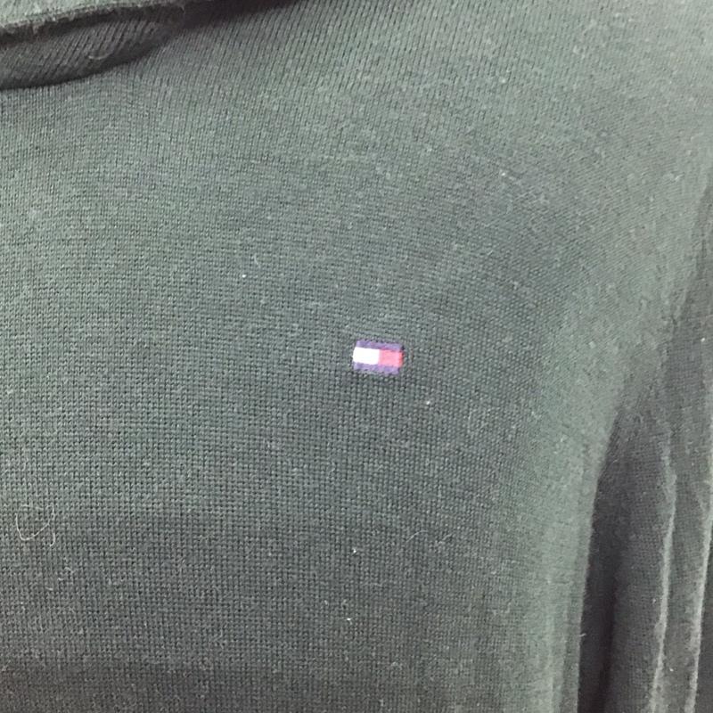 トミーヒルフィガー TOMMY HILFIGER ニット、セーター 長袖 長袖ニットカットソー ニット セーター クルーネックニット L ロゴ、文字 緑 / グリーン /  メンズ USED 古着 中古 10114200