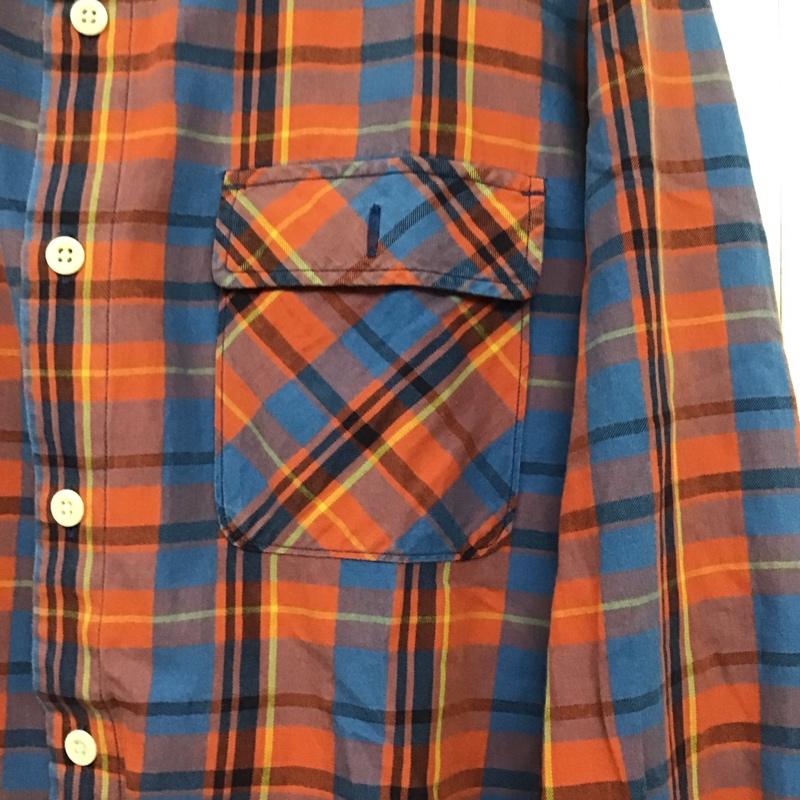 グリーンレーベルリラクシング green label relaxing シャツ、ブラウス 長袖 長袖シャツ ノーカラーシャツ チェックシャツ M チェック マルチカラー / マルチカラー /  メンズ USED 古着 中古 10143415