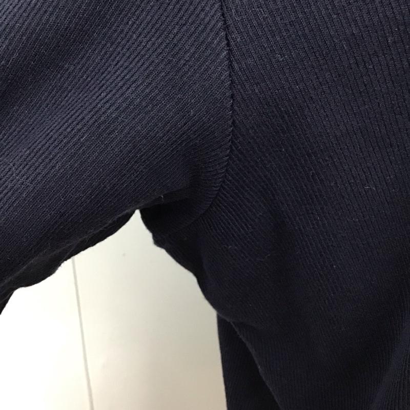 ドリスヴァンノッテン DRIES VAN NOTEN Tシャツ 長袖 ロンT リブ クルーネック 90年代 L プリント 紺 / ネイビー /  メンズ USED 古着 中古 10125836