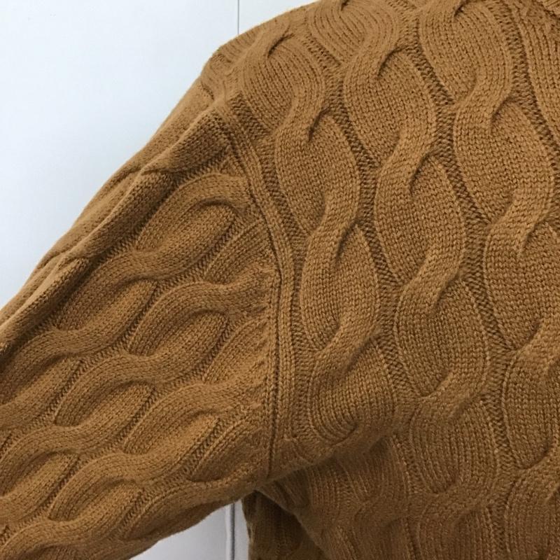 トゥモローランドトリコ TOMORROWLAND tricot ニット、セーター 長袖 63-02-15-02004 ラムウール ケーブル クルーネック タグ付き M  キャメル / キャメル /  メンズ USED 古着 中古 10118340