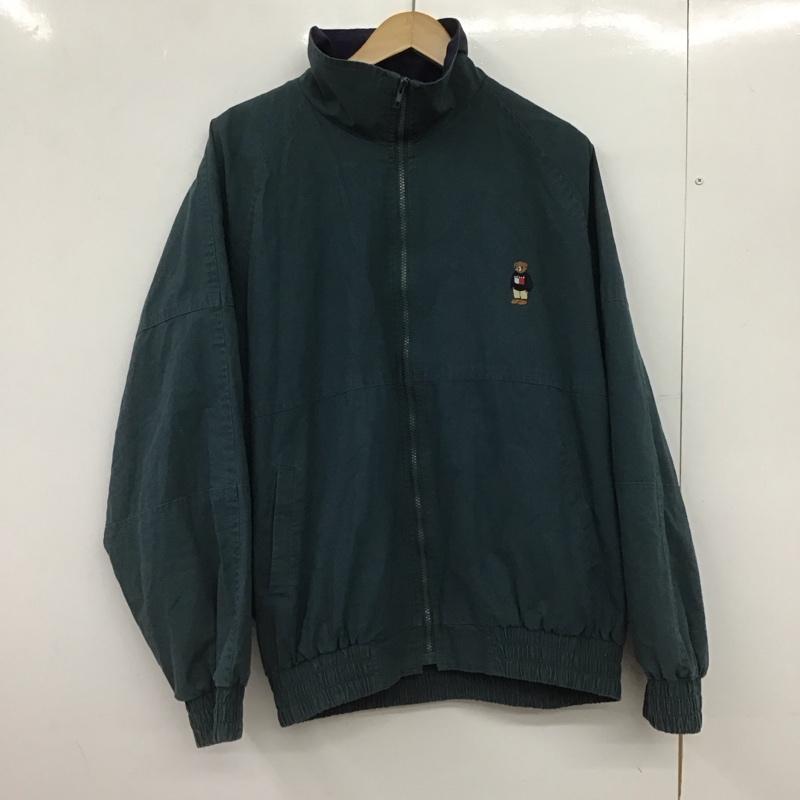古着 USED ジャケット、上着 ジャンパー、ブルゾン ジップアップジャケット アウター 古着 スタンドネック L ロゴ、文字 緑 / グリーン /  メンズ USED 古着 中古 10147970