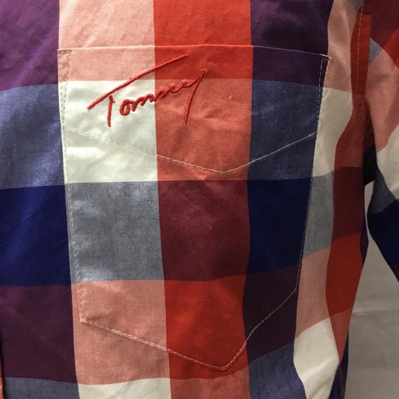 トミー TOMMY シャツ、ブラウス 半袖 ボタンダウンシャツ M チェック マルチカラー / マルチカラー /  メンズ USED 古着 中古 10108968