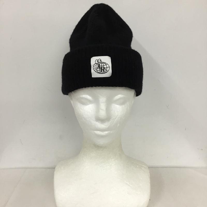 ラストリゾートエービー Last Resort AB 帽子 ニット帽 LR DOUBLE FOLD MERINO BEANIE ロゴ、文字 黒 / ブラック /  メンズ USED 古着 中古 10131363