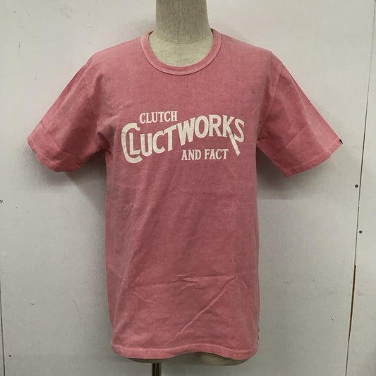 クラクト CLUCT Tシャツ 半袖 ロゴ、文字 X プリント 桃 / ピンク /  メンズ USED 古着 中古 10128349