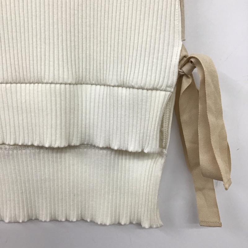 ノーリーズ NOLLEY S ベスト ベスト 1-0035-2-03-010 カットベスト サイドリボン 38 無地 アイボリー / アイボリー /  レディース USED 古着 中古 10142145