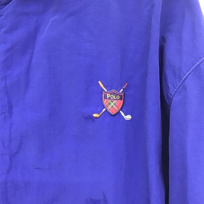 ポロバイラルフローレン Polo by RALPH LAUREN ジャケット、上着 ジャンパー、ブルゾン ジップアップジャケット スタンドカラー アウター L ロゴ、文字 青 / ブルー /  メンズ USED 古着 中古 10130361