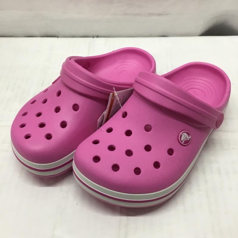 クロックス crocs シューズ シューズ 204537-6U9 Crocband Clog K 20cm キッズ サンダル 20.0cm ロゴ、文字 桃 / ピンク /  ガールズ USED 古着 中古 10110665