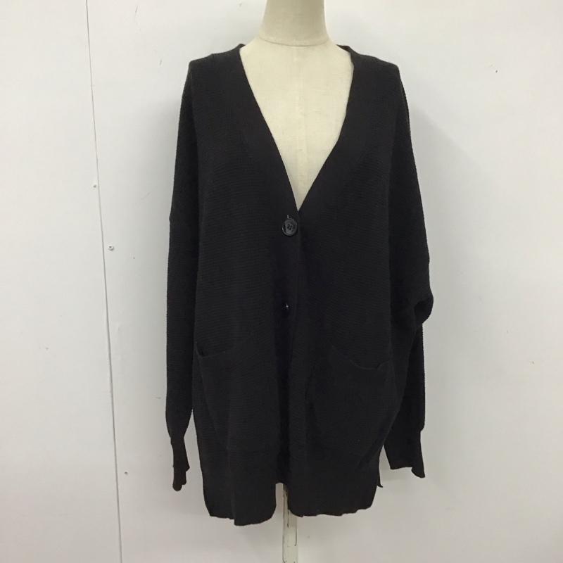 グローバルワーク GLOBAL WORK カーディガン 長袖 GW623071AD Vネック M 無地 黒 / ブラック /  レディース USED 古着 中古 10122128