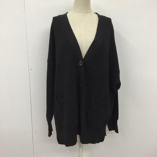 グローバルワーク GLOBAL WORK カーディガン 長袖 GW623071AD Vネック M 無地 黒 / ブラック /  レディース USED 古着 中古 10122128