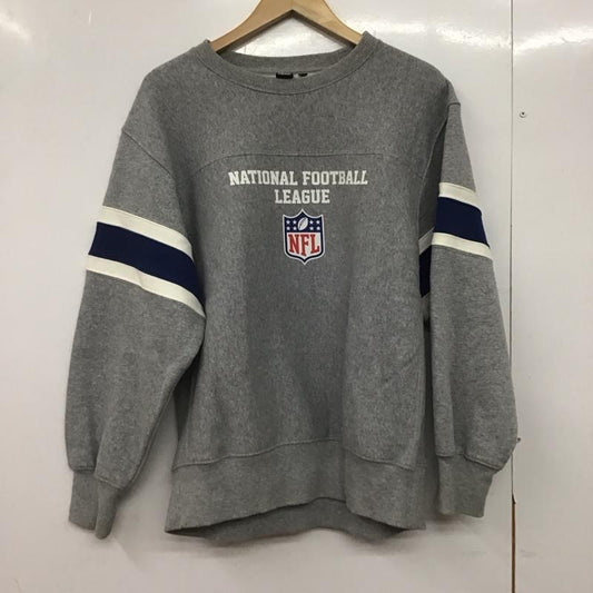 ナショナルフットボールリーグ NFL トレーナー 長袖 長袖トレーナー スウェット クルーネック プルオーバー M ロゴ、文字 灰 / グレー /  メンズ USED 古着 中古 10146049