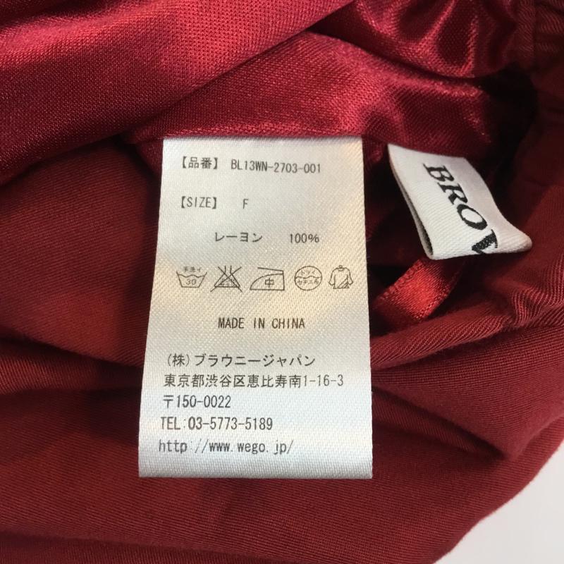 ブラウニー BROWNY スカート ミニスカート FREE 無地 ボルドー / ボルドー /  レディース USED 古着 中古 10047264