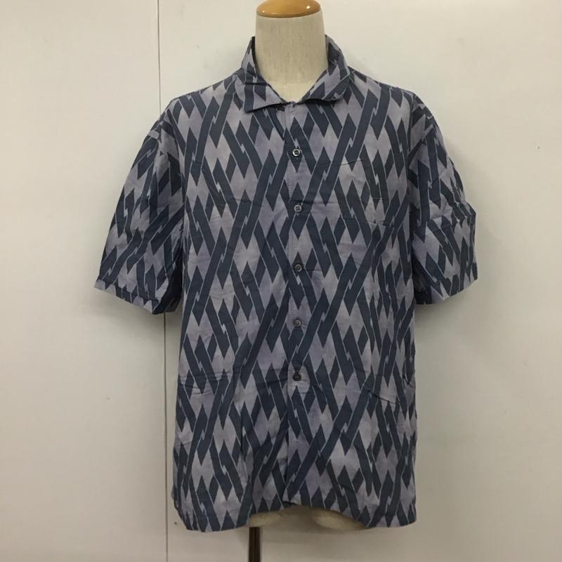 アルマーニコレッツォーニ ARMANI COLLEZIONI シャツ、ブラウス 半袖 半袖シャツ カラーシャツ 半袖カットソー プリントシャツ XXL 総柄 紺 / ネイビー / X 紫 / パープル /  メンズ USED 古着 中古 10107472