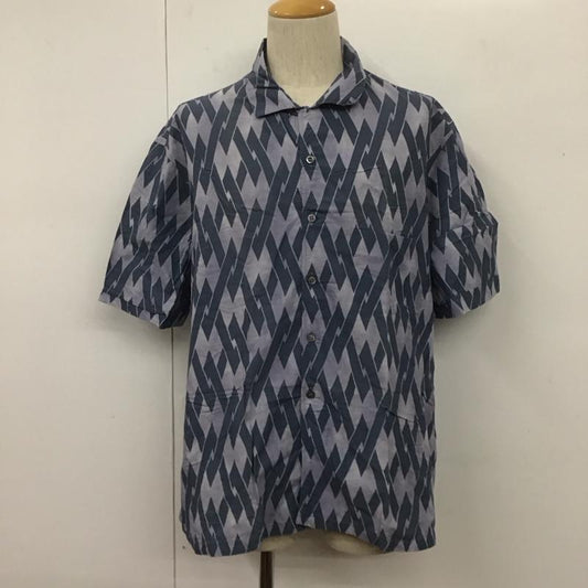 アルマーニコレッツォーニ ARMANI COLLEZIONI シャツ、ブラウス 半袖 半袖シャツ カラーシャツ 半袖カットソー プリントシャツ XXL 総柄 紺 / ネイビー / X 紫 / パープル /  メンズ USED 古着 中古 10107472