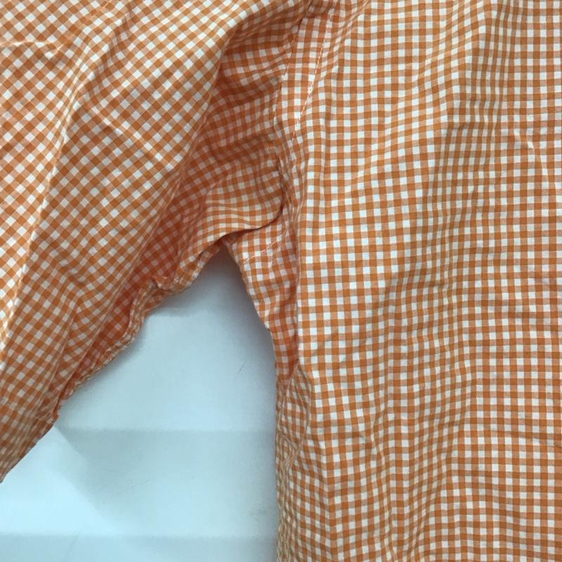 ラルフローレン RALPHLAUREN シャツ、ブラウス 半袖 160cm チェック 白 / ホワイト / X 橙 / オレンジ /  ボーイズ USED 古着 中古 10139921