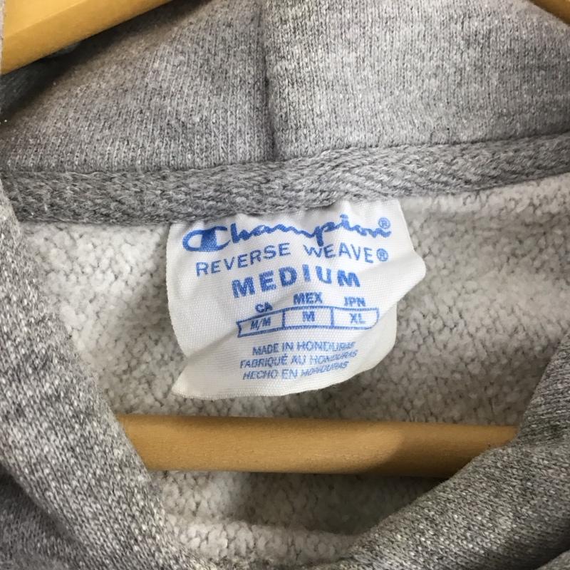 チャンピオン Campion パーカー 長袖 フーディ M 無地 灰 / グレー /  メンズ USED 古着 中古 10130007
