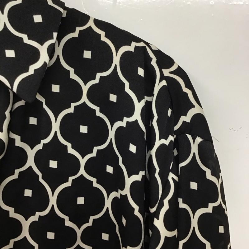 ザラ ZARA シャツ、ブラウス 長袖 長袖シャツ 総柄シャツ カラーシャツ M プリント 黒 / ブラック / X 白 / ホワイト /  レディース USED 古着 中古 10136096