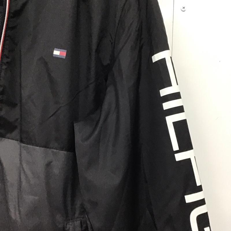 トミーヒルフィガー TOMMY HILFIGER ジャケット、上着 ジャケット、ブレザー ジップアップジャケットパーカー ナイロンジャケット アウター M ロゴ、文字 黒 / ブラック /  メンズ USED 古着 中古 10143125