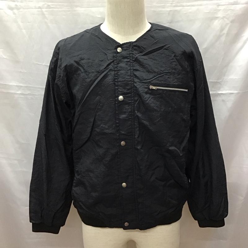 ビッグジョン Big John ジャケット、上着 ジャンパー、ブルゾン ナイロン ノーカラー M 無地 黒 / ブラック /  メンズ USED 古着 中古 10116834