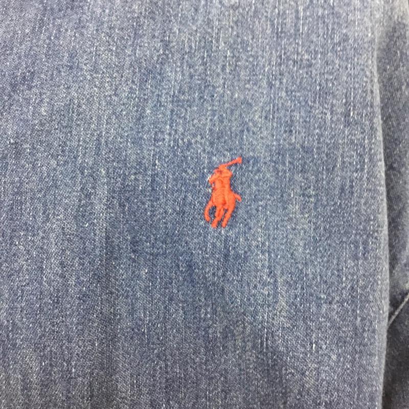 ポロバイラルフローレン Polo by RALPH LAUREN ジャケット、上着 ジャンパー、ブルゾン ジップアップジャケット ジャンパー デニムジャケット カジュアルジャケット アウター M ロゴ、文字 インディゴ / インディゴ /  メンズ USED 古着 中古 10110007