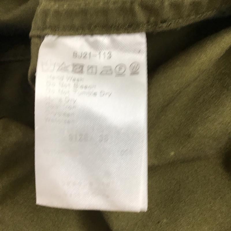 ブランク BLANK シャツ、ブラウス 長袖 長袖シャツ ノーカラーシャツ 前開きシャツ 38 無地 カーキ / カーキ /  レディース USED 古着 中古 10132936