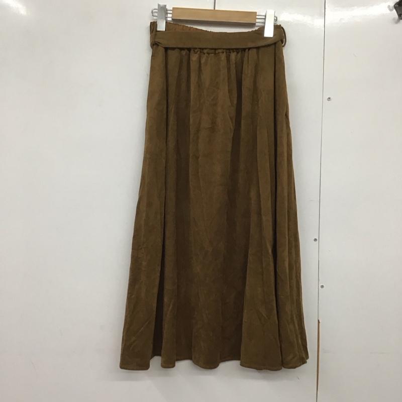 ジーナシス JEANASIS スカート ロングスカート JS050205AD FREE 無地 茶 / ブラウン /  レディース USED 古着 中古 10143743