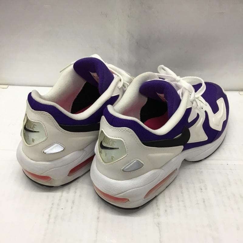 ナイキ NIKE スニーカー スニーカー AO1741-103 AIR MAX 2 LIGHT 28.5cm 28.5cm ロゴ、文字 白 / ホワイト / X 紫 / パープル / X 黒 / ブラック /  メンズ USED 古着 中古 10107870
