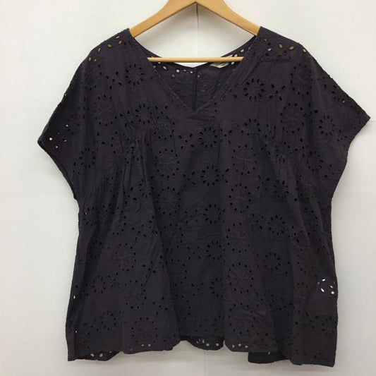 サマンサモスモス Samansa Mos2 カットソー 半袖 FREE 花柄 チャコールグレー / チャコールグレー /  レディース USED 古着 中古 10141846