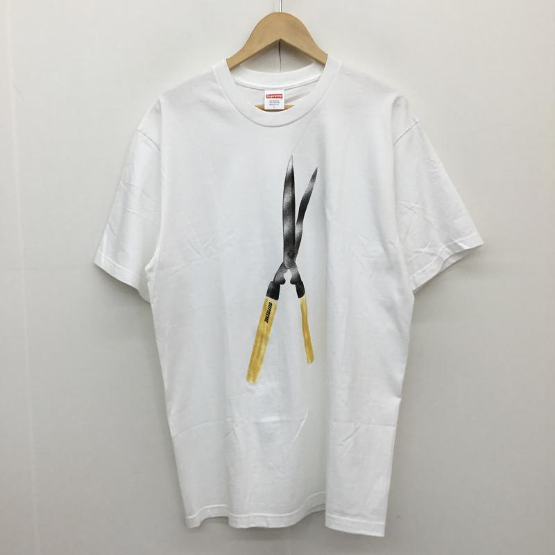 シュプリーム Supreme Tシャツ 半袖 19SS ShearsTee L プリント 白 / ホワイト / X 黄 / イエロー / X 銀 / シルバー /  メンズ USED 古着 中古 10127970