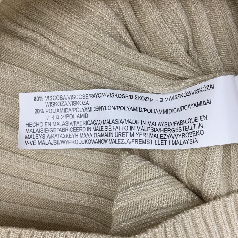 ザラ ZARA ニット、セーター 長袖 長袖ニットカットソー ニット セーター Vネックニット M 無地 ベージュ / ベージュ /  レディース USED 古着 中古 10115797