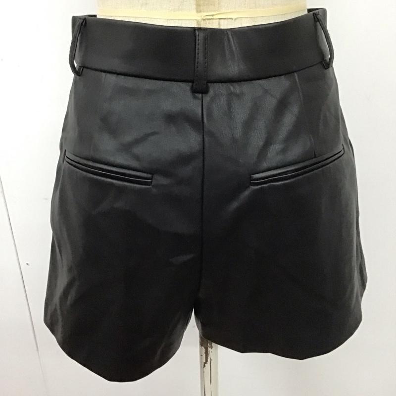 ザラ ZARA パンツ ショートパンツ 7901 291 800 フェイクレザー XS 無地 黒 / ブラック /  レディース USED 古着 中古 10113004